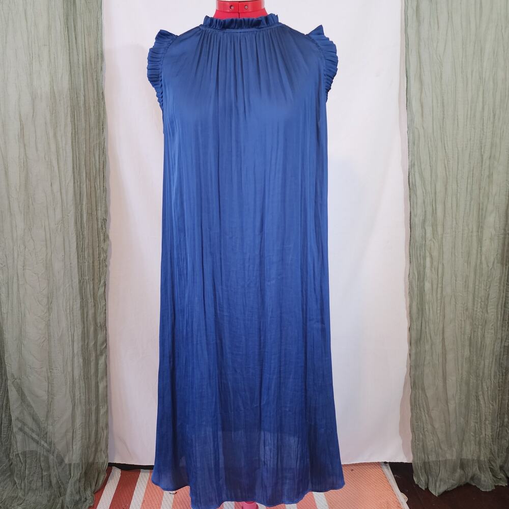 Banana Republic Blue Silky Lightweight Tunic Sleeveless Dress Size 4